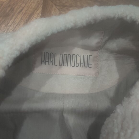 KARL DONOGHUE Shearling Oversized Jacket UK10 US6 IT42 M new $3342.00 - Picture 3 of 7